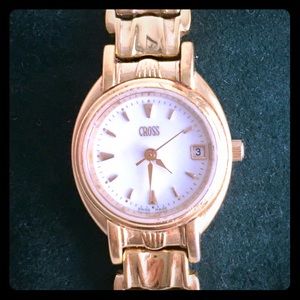 Vintage Cross Sapphire Crystal Watch Ladies